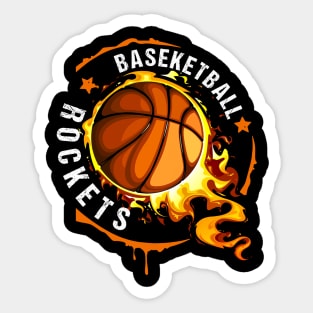 Graphic Basketball Name Rockets Classic Styles Team Sticker